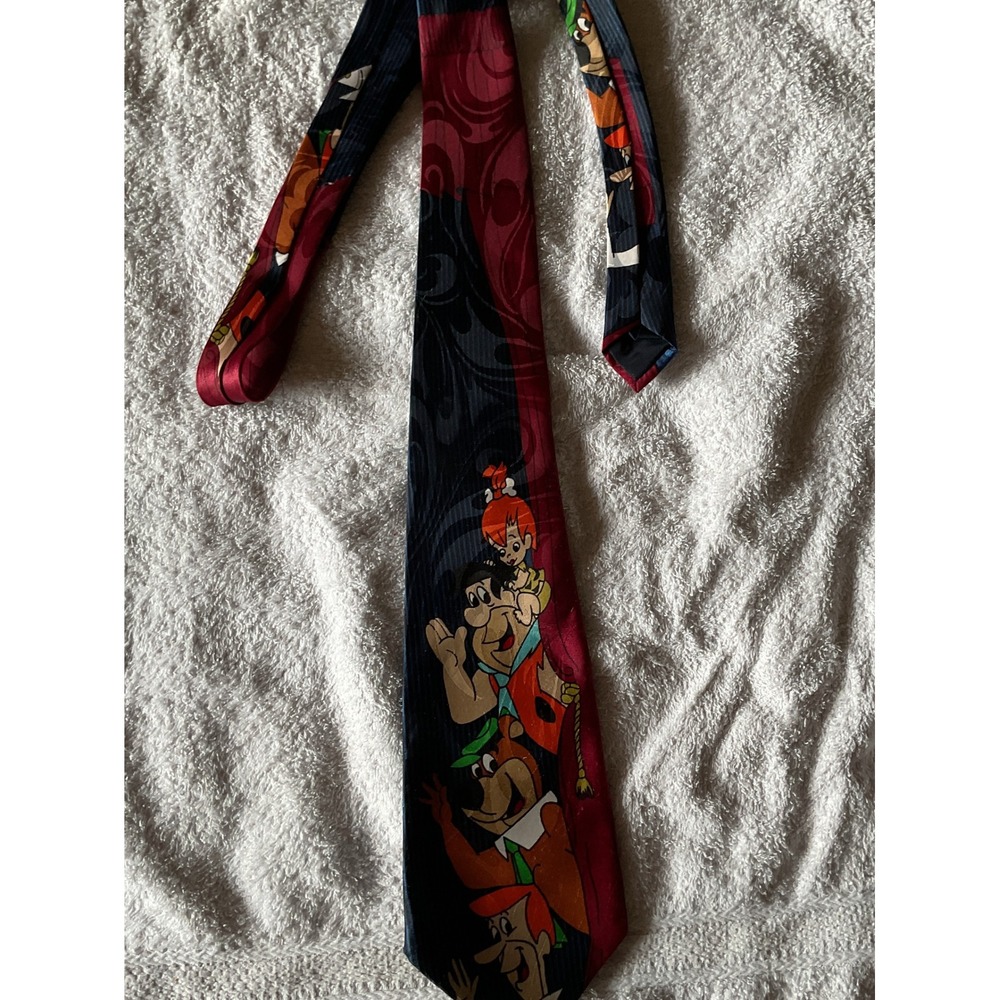 Cartoon Network Necktie Mens OS Red Blue Excellent Hanna-Barbera Characters Tie